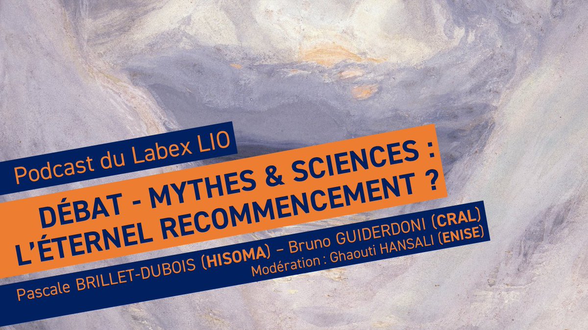 🎧 PODCAST
Le #podcast du débat « Mythes et #sciences », organisé par le #LabexLIO en juin 2021, est maintenant aussi disponible sur YouTube ! Avec Pascale Brillet-Dubois (<a href="/hisoma_umr/">HiSoMA</a>), Bruno Guiderdoni (#CRAL) et Ghaouti Hansali (@ENISaintEtienne).
➡️ youtube.com/watch?v=bM4aEP…