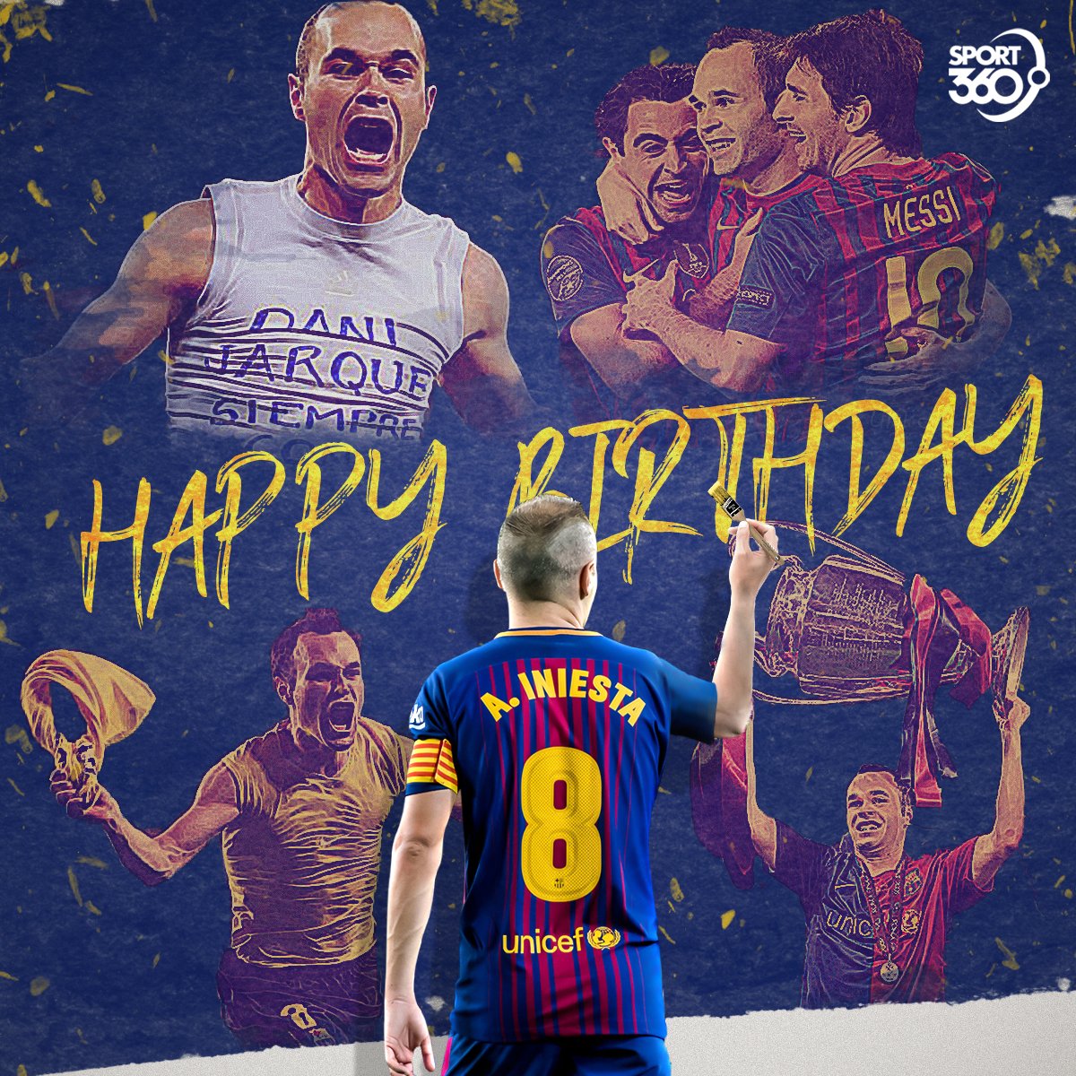 Happy birthday to one of football\s finest artists   Andres Iniesta turns  today   