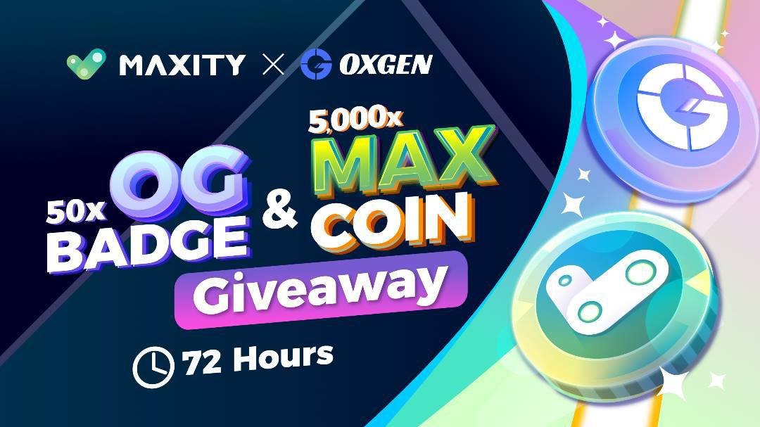 🚨Maxity x 0xGen Partnership Giveaway🚨  

🎁Prize: 50 OGs worth of 200 USDT + $MAX Reward 
⏰Period:  10 May to 13 May ⏰

**5 $MAX for each eligible new user, FCFS 
**Stay tuned for AMA on Friday with <a href="/maxiprotocol/">MAX AI</a>

taskon.xyz/campaign/detai…