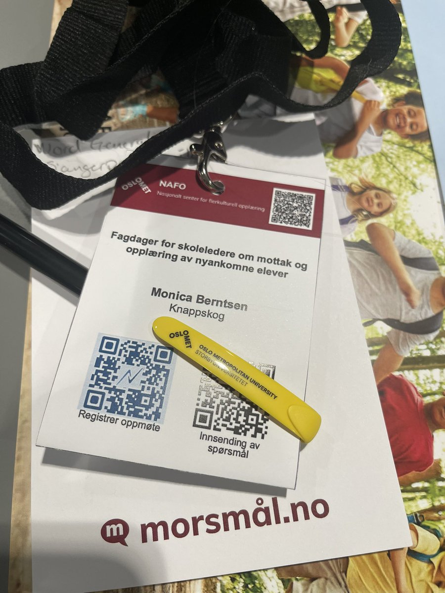 Ser frem til to fagdager med NAFO om mottak og opplæring av nyankomne elever for skoleledere. 
<a href="/OsloMet/">OsloMet</a>