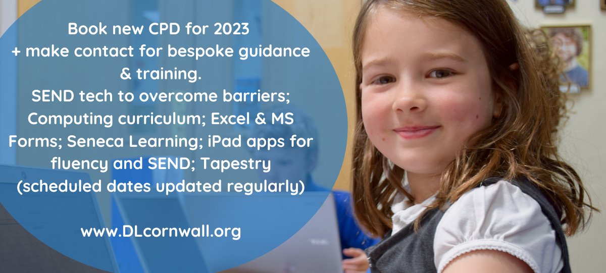 Summer 2023 #primary #EdTech #cpd56

Scheduled training events click here👉bit.ly/3K4Gihe

View the whole of our comprehensive offer including FREE primary  #Computing curriculum, optimised for time-strapped teachers who need to click and go

💥DLCornwall.org💥