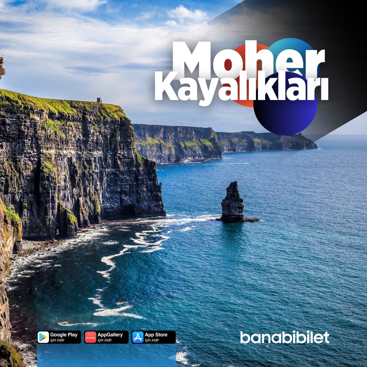 banabibiletcom's tweet image. İrlanda gezilerinin önemli duraklarından biri olan Moher Kayalıkları, ülkenin batısında yer alıyor. Ortalama yükseklikleri 120 m olan kayalıklar, okyanusla beraber harika bir manzara oluşturuyor.
.
banabibilet.com
#banabibilet #banabibiletcom #moher #ireland #travlel