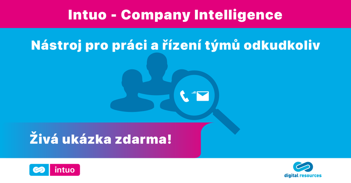 Digres_cz's tweet photo. Chcete snadno a efektivně řídit Vaši společnost a jednotlivé týmy, ať už jste #kdekoliv? Potřebujete mít vždy při ruce aktuální přehled o dění ve Vašem oddělení nebo celé firmě?
#Intuo – Company Intelligence Vám s tím pomůže!
#rizenifirmy #rizenitymu #teammanagement #odkudkoliv https://t.co/nB7CLG8z7Y