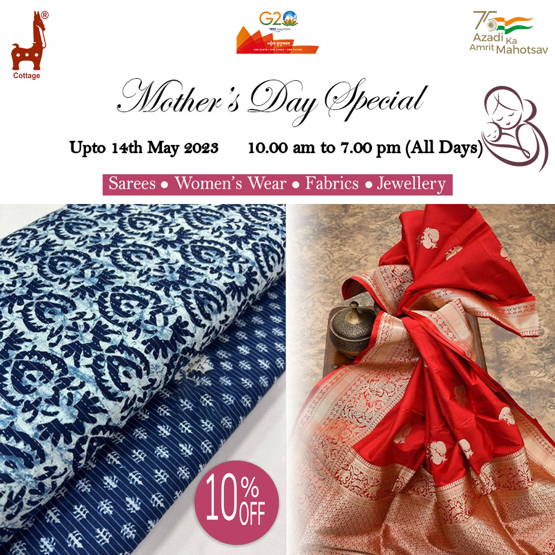 TheCCIC's tweet photo. Celebrate #Mother's #Day with Cottage Emporium and avail upto 10% #discount on all #Handlooms products upto 14th May, 2023.
https://t.co/BJOKk022hq
.
.
.
#mothersday #mothersdaygift #love #happymothersday #mom #mother #family #motherhood #giftideas #gift #handmade #fathersday https://t.co/LPVWPwUvQs