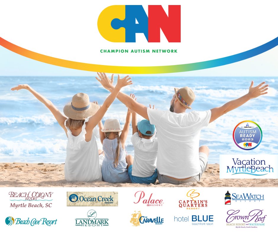 We are thrilled to announce Vacation Myrtle Beach Resorts are now supporting people living with autism & has joined the Autism Travel Club.
Here is the link to press release buff.ly/44Fpusd
Learn about AUTISM TRAVEL DIGITAL CARD buff.ly/3JORTDy 
#ComePlayWithUs®
