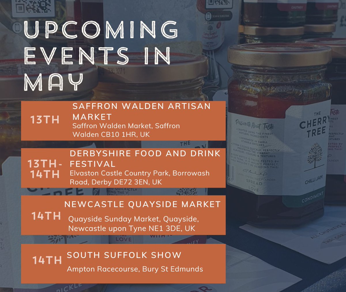 Stock up on your favourite sweet and savoury preserves at our markets - where every jar is a taste of homemade heaven! 🍓

Click the link below to see where else you can find us this summer 🌞

bit.ly/3z9ECgO