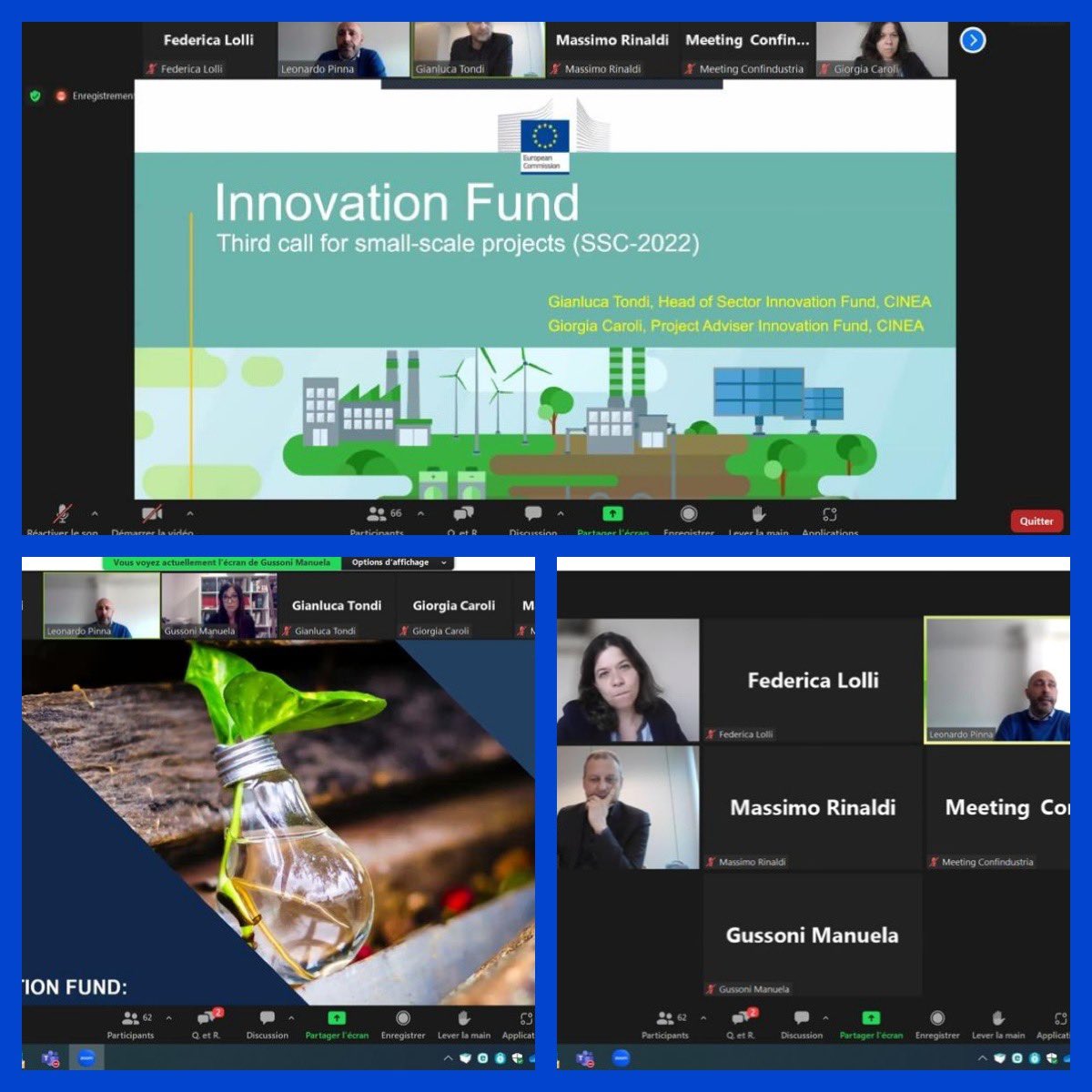 ConfindustriaEU's tweet photo. 🗓️ ‼️Vasta partecipazione, tra funzionari e imprese del Sistema, per il webinar di @Confindustria dedicato a «Innovation Fund: il nuovo bando per progetti small-scale»
#innovationfund #small_scale #webinar 
🇮🇹🇪🇺 https://t.co/hJFCgXNGTj