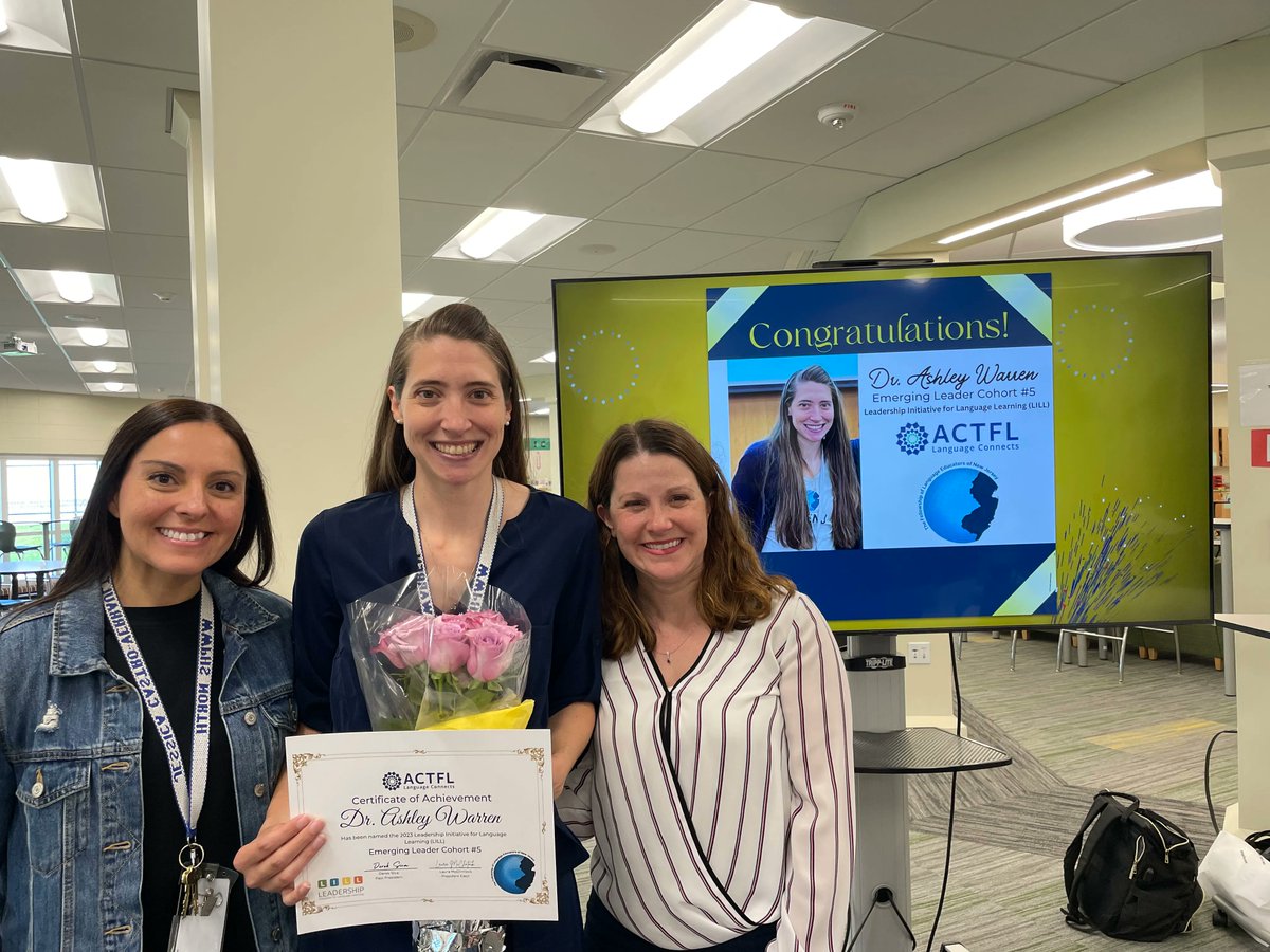 FLENJ is proud to announce the selection of Dr. Ashley Warren as an ACTFL Emerging Leader within the LILL: Leadership Initiative for Language Learning Cohort#5! We are proud to sponsor Ashley as she represents NJ on the national stage with ACTFL this summer in Savannah!👏🤩@ACTFL
