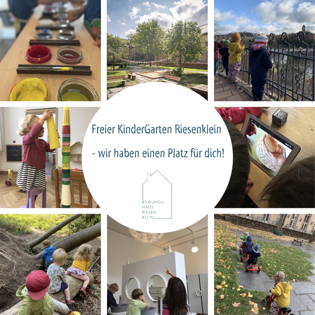 Frohe Botschaft für alle, die nach dem 1.7.2022 geboren sind: Wir haben einen freien Platz im KinderGarten in unserem #Bildungshaus #HoherWeg4. Bewerbung gern unter kontakt@riesenklein.com. #Willkommen #Kindergarten #Platz #Riesenklein