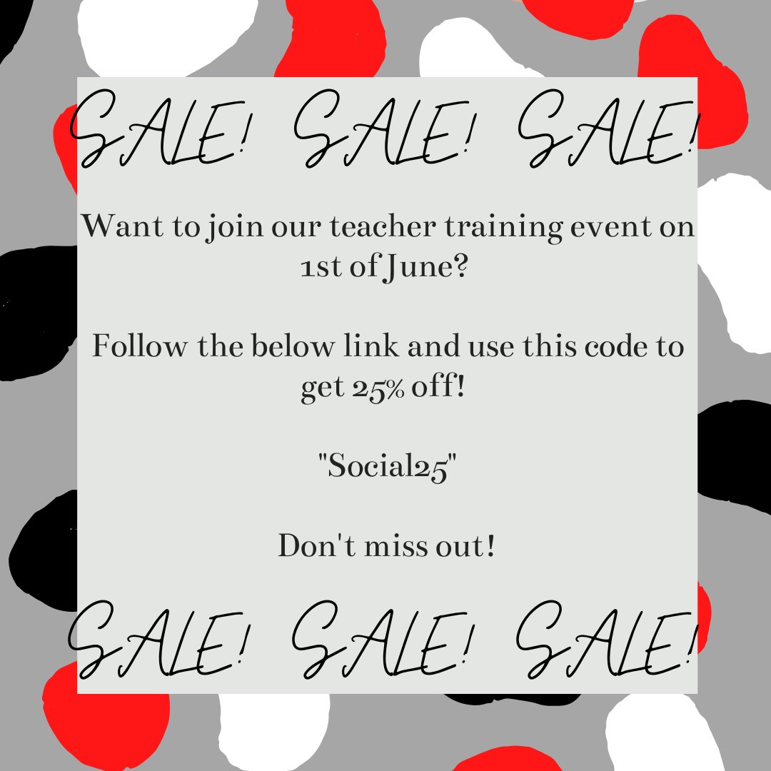 Want to join our teaching training to make your lessons outstanding? 

Follow this link and sign up now! 

eventbrite.co.uk/e/teacher-trai…