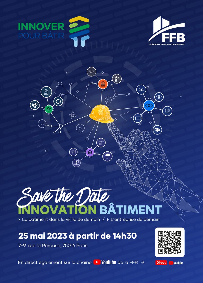 🗓️ Plus que 2 semaines avant l'événement Innover pour Bâtir 2023 !

👉 Rejoignez-nous le 25 mai dans les locaux de la FFB pour découvrir comment le secteur du #bâtiment se transforme pour répondre aux défis environnementaux.

Infos et inscriptions ⤵️
pulse.ly/x25yoz7473