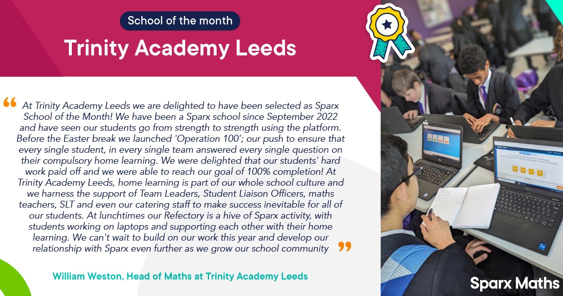 Congratulations to @TAL_Maths for being our school of the month for May. Read more and see previous winners here sparxmaths.com/blog/school-of… #maths #awesome