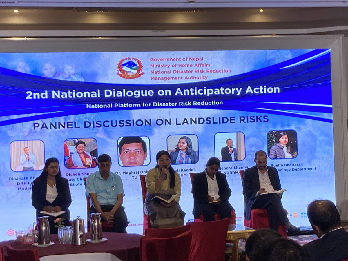 Botekoshi Deputy Mayor says at National #AnticipatoryAction dialogue that #LGs &amp; #communities are the first responders to #landslides, flash floods &amp; cascading hazards, whose capacities provincial &amp; federal institutions can significantly support