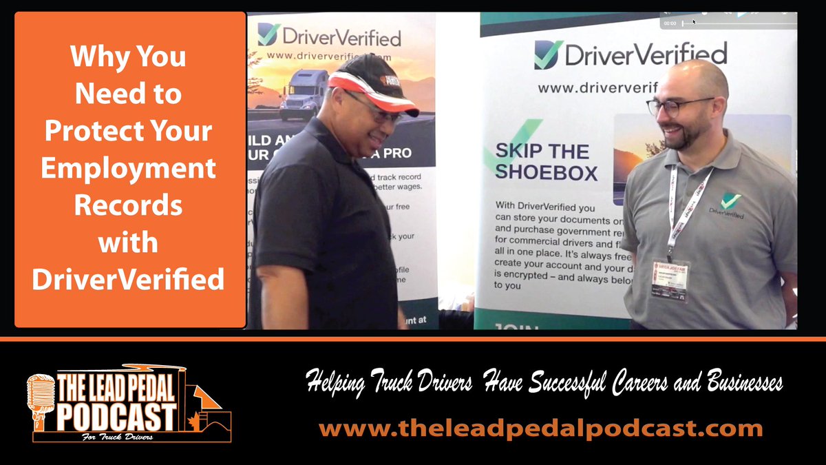 theleadpedal's tweet photo. Are you struggling to get your employment records? DriverVerified has a solution through their online system. Learn more here https://t.co/DAoOWR9kcm #driverrecords #truckdrivers #employmentrecords #theleadpedalpodcast @DVHeadquarters https://t.co/P8l1Vp2aQY