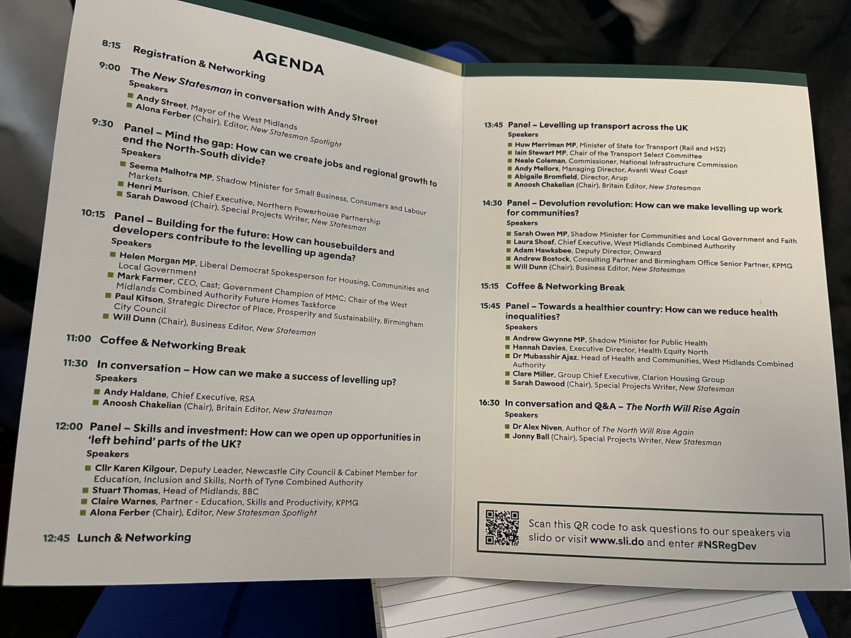 jamesslf's tweet photo. Delighted to attend Regional Development conference-Age of Levelling Up in #Birmingham today #NSRegDev 

Packed agenda &amp; insightful discussions so far from all sides of politics.Currently hearing from @HelenMorganMP @BhamCityCouncil &amp; @WestMids_CA on house building &amp; #LevellingUp https://t.co/3eLTyiGMSs
