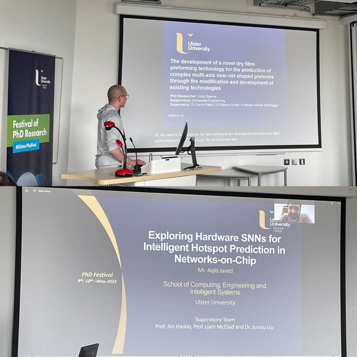 Doctoral College (@ulsteruniphd) on Twitter photo Rounding up an inspiring morning of PhD presentations are <a href="/AoifeMcferran/">Aoife McFerran</a> Mark Gorman, Cody Spence <a href="/AdamOBoyleEngi1/">AdamOBoyleEngineering</a> & Javed Aqib for the Faculty of Computing, Engineering & Built Environment #UlsterPhdFest
<a href="/UlsterCEBE/">Computing, Engineering and the Built Environment</a> Rounding up an inspiring morning of PhD presentations are <a href="/AoifeMcferran/">Aoife McFerran</a> Mark Gorman, Cody Spence <a href="/AdamOBoyleEngi1/">AdamOBoyleEngineering</a> & Javed Aqib for the Faculty of Computing, Engineering & Built Environment #UlsterPhdFest
<a href="/UlsterCEBE/">Computing, Engineering and the Built Environment</a>
