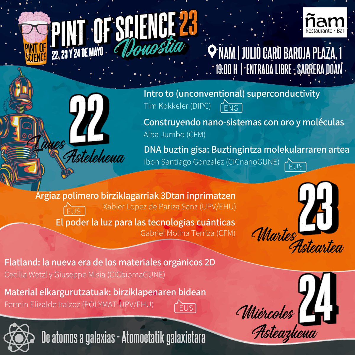 3 días, 5 bares, 13 sesiones, 28 ponentes…. Este año el programa de #pint23dss está increíble! No te pierdas tus charlas favoridas, aquí el programa completo👇

✨Más info en el link en bio ✨

Os esperamos! 🍻🧠