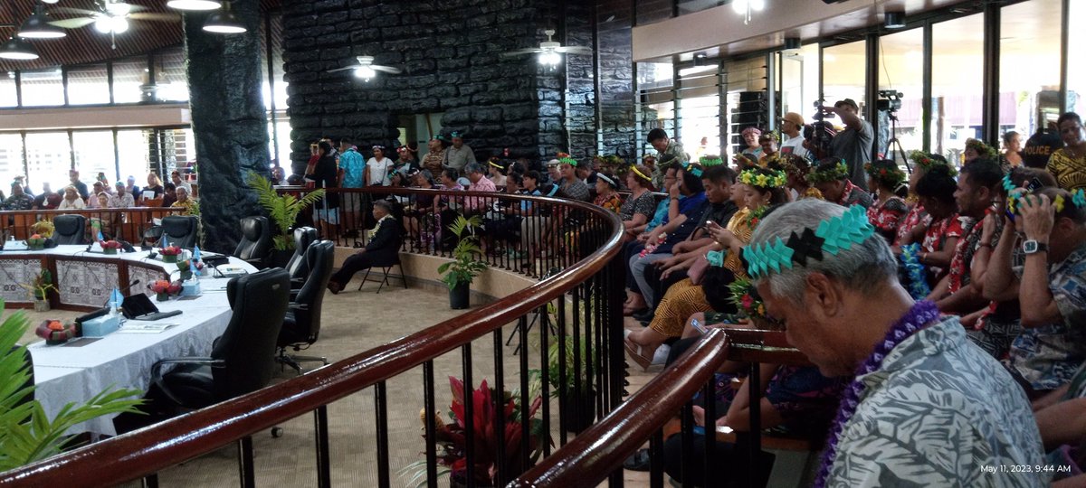 President Simina and Vice President Palik sworn in.  Speaker Moses, Vice Speaker Romolow, Floor Leader Lawrence, and the rest of the 23rd FSM Congress of the Federated States of Micronesia begin a new era. #FSM #Micronesia #federatedstatesofmicronesia