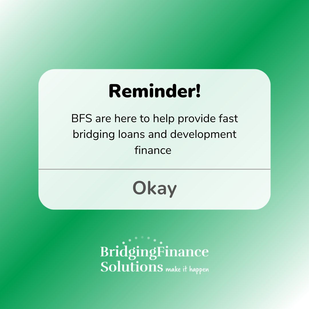 Looking for fast bridging loans or development finance? BFS is here to help! Our team is ready to provide the support you need.

#finance #bfs #bridgingloans