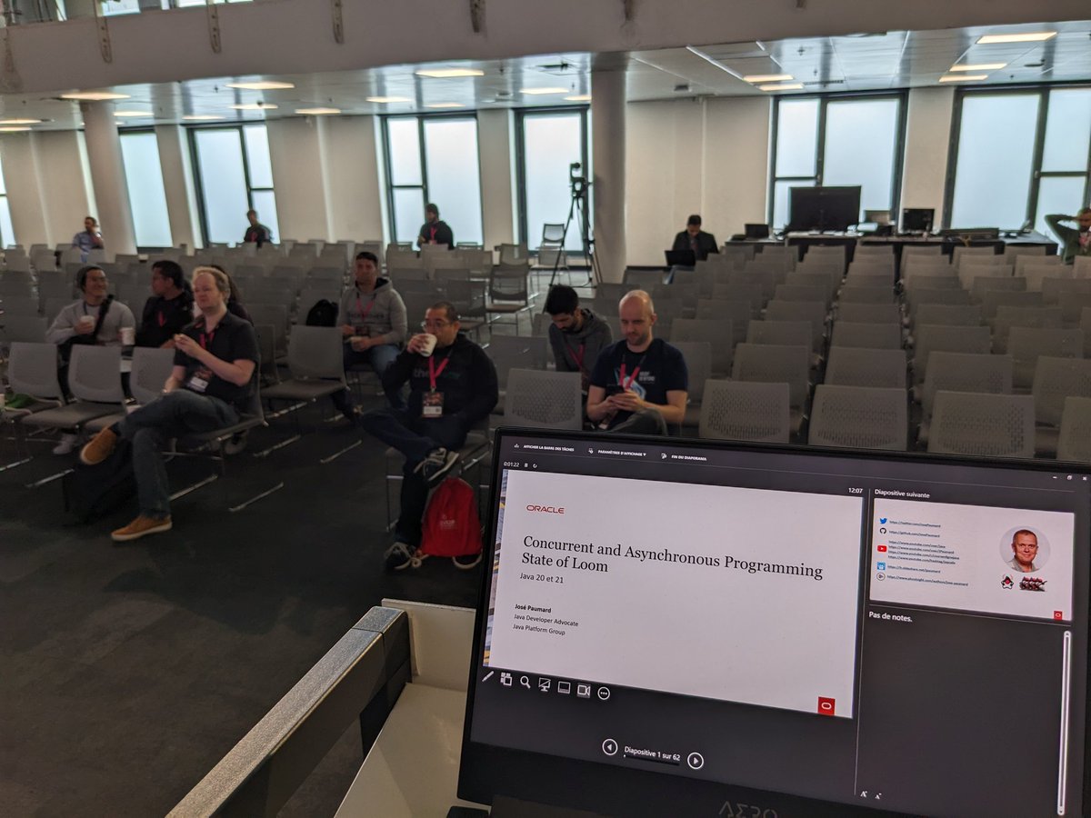 JosePaumard's tweet image. There is still plenty of room to learn more about #Loom and #VirtualThread  at @DevoxxUK