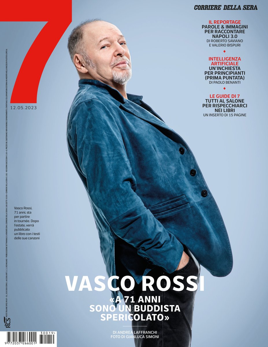 Domani su @7corriere una nuova copertina con protagonista <a href="/vascorossi/">Vasco Rossi</a> intervistato da <a href="/alaffranchi/">Andrea Laffranchi</a>