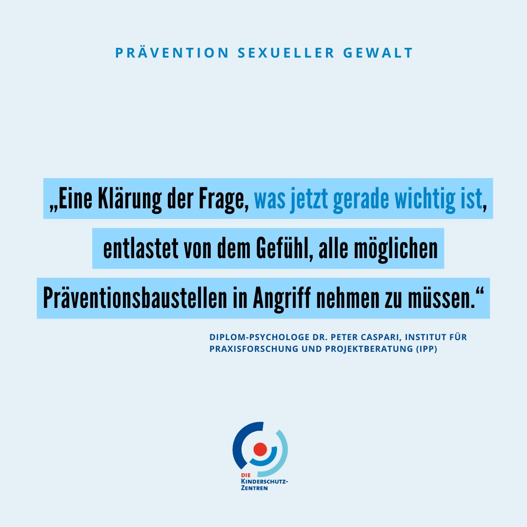 Dr. Peter Caspari hat mit uns über die Komplexität und Gelingensbedingungen wirksamer #Prävention von sexueller Gewalt sowie Möglichkeiten zur Entlastung pädagogischer Einrichtungen in der Umsetzung präventiver Maßnahmen gesprochen.

🎤 Zum Interview: kinderschutz-zentren.org/jahreskonferen…