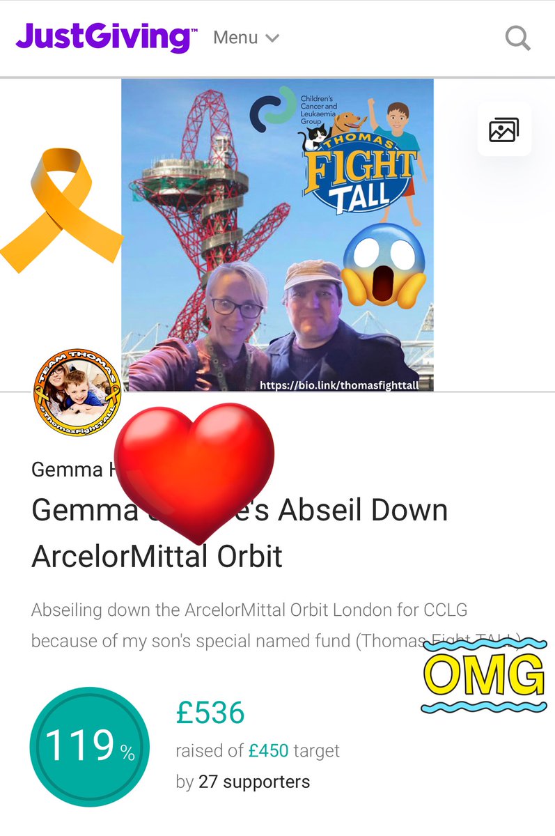 gemmih83's tweet photo. Wow! Can’t believe how much we have raised so far for @ThomasFightTALL @CCLG_UK - it’s this Sat 🫣 so still time to sponsor if you’re able to. Every little helps as they say! Thank you so much to everyone who has sponsored so far 🩵🩷🧡💛 both @TheMedd &amp; I are extremely grateful https://t.co/sfWPlnvftA