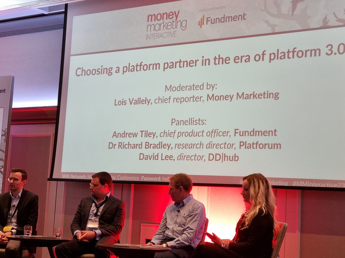 Katey Pigden (@kateypigden) on Twitter photo David Lee, director <a href="/DDHub_/">DD|Hub</a> argues platforms should implement better pricing models - perhaps more fixed fees - to make them more efficient for the services they need to provide. More streamlined back-end tech is required #MMInteractive23 <a href="/_moneymarketing/">Money Marketing</a> David Lee, director <a href="/DDHub_/">DD|Hub</a> argues platforms should implement better pricing models - perhaps more fixed fees - to make them more efficient for the services they need to provide. More streamlined back-end tech is required #MMInteractive23 <a href="/_moneymarketing/">Money Marketing</a>