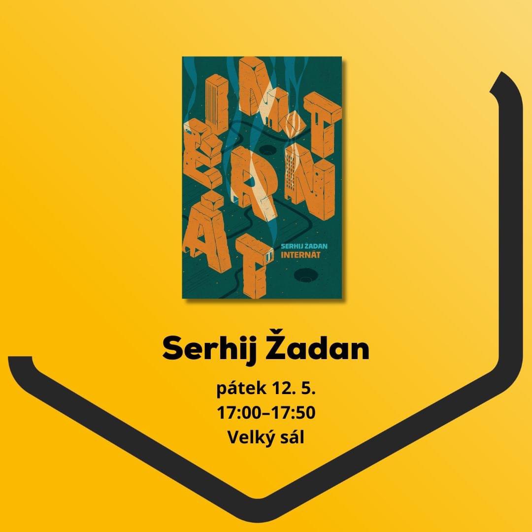 MojeArgo's tweet photo. OPRAVA: Serhij Žadan vystoupí až zítra v PÁTEK (12. května) od 17:00. Za chybu se omlouváme. https://t.co/zmHMftd2Za