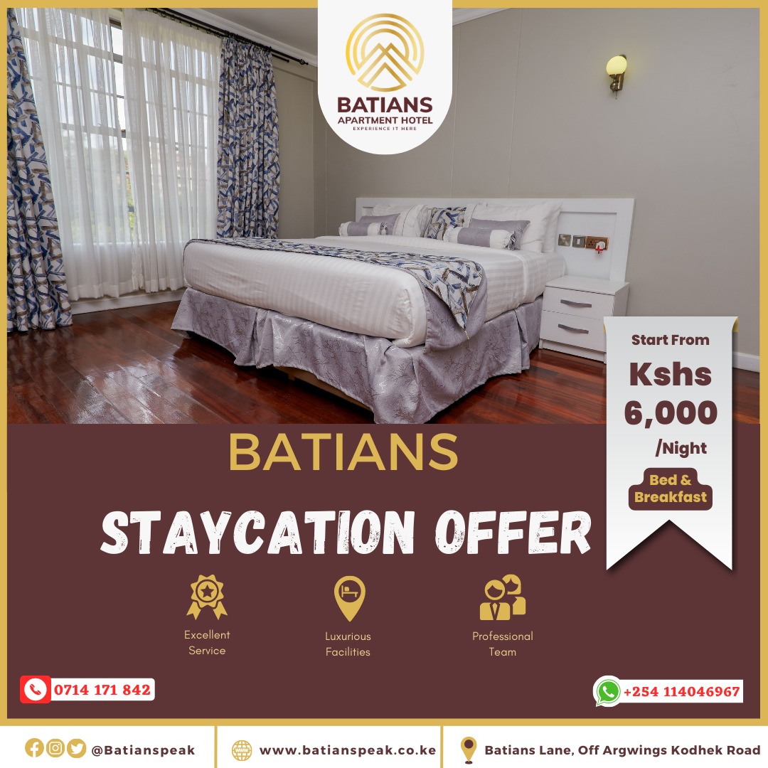 BatiansPeak's tweet photo. Enjoy an extraordinary retreat with exclusive Staycation offers from as low as Kes. 6,000 on bed and breakfast.

For reservation:
Call 0714171842| WhatsApp +254 114046967
Email: sales@batianspeak.co.ke
.
.
.
.
#staycation  #vacation #holiday #travelgram #hotel #nature  #airbnb https://t.co/UtJi4wYwVC