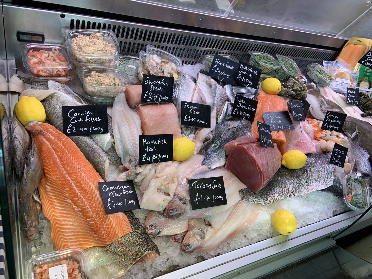 🦐🐟🦀🐚 Fishcounter & Deli Opening times: 12pm - 7:30pm Wednesday - Saturday  🦐🐟🦀🐚 With fresh dayboat deliveries throughout the week, our fishcounter is full to burst with the very best South Coast fish and seafood for you to enjoy at and cook at home.