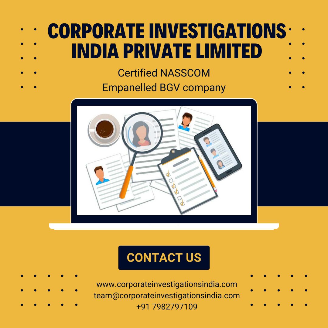 CorporateInve10's tweet image. A thorough background investigation makes #hiring decisions easier and more convenient for #employers.

Reach out to us-
team@corporateinvestigationsindia.com

#educationverification #employmentverification #addressverification #bgv #bgvvendor #ebc #nasscom #nasscomcertified