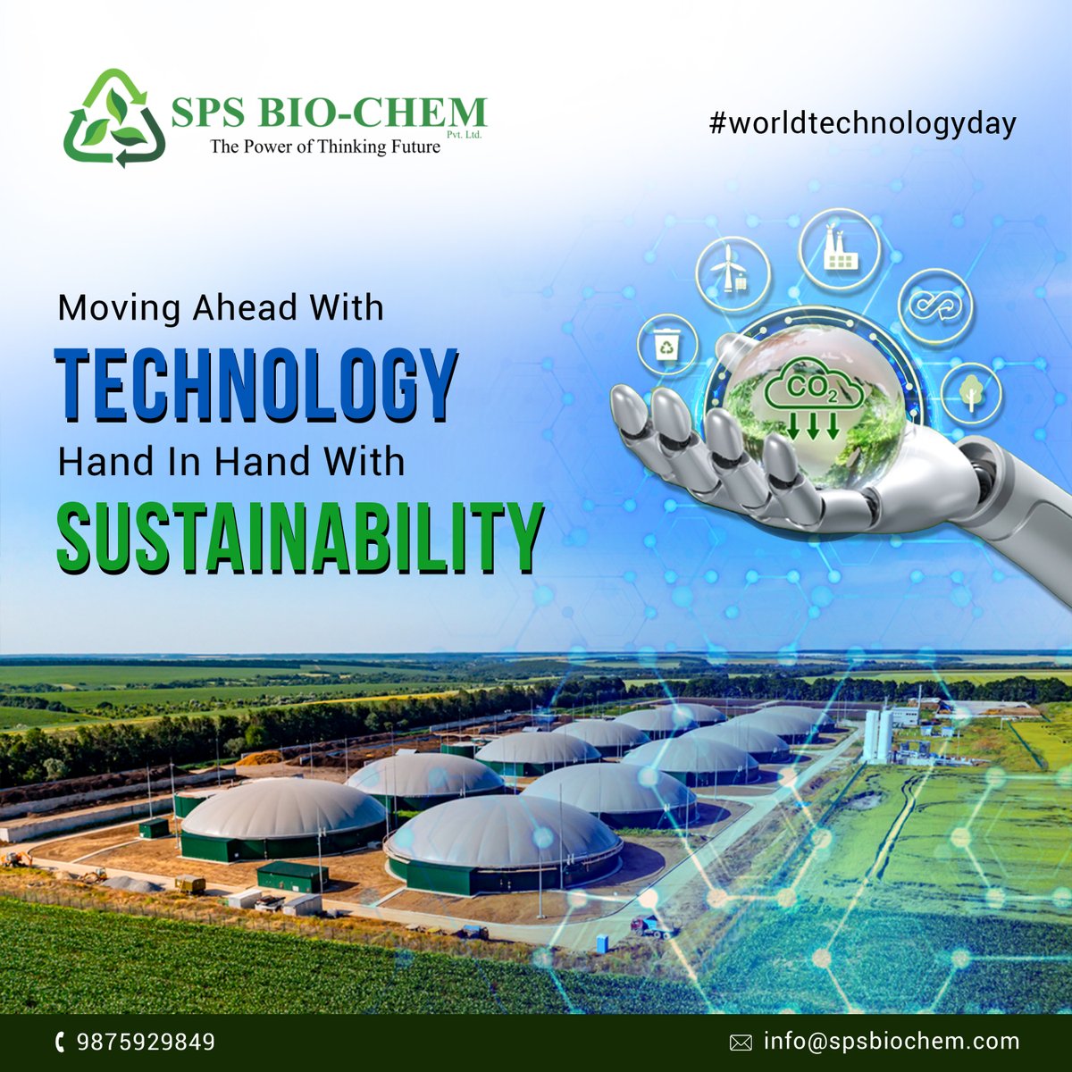 SPS Biochem is leading the way in sustainable technology, providing innovative solutions for a greener future. #nationaltechnologyday #technologyday 🌱🌍 #SustainableTech #organicfertilizers #InnovativeSolutions #SPSBiochem