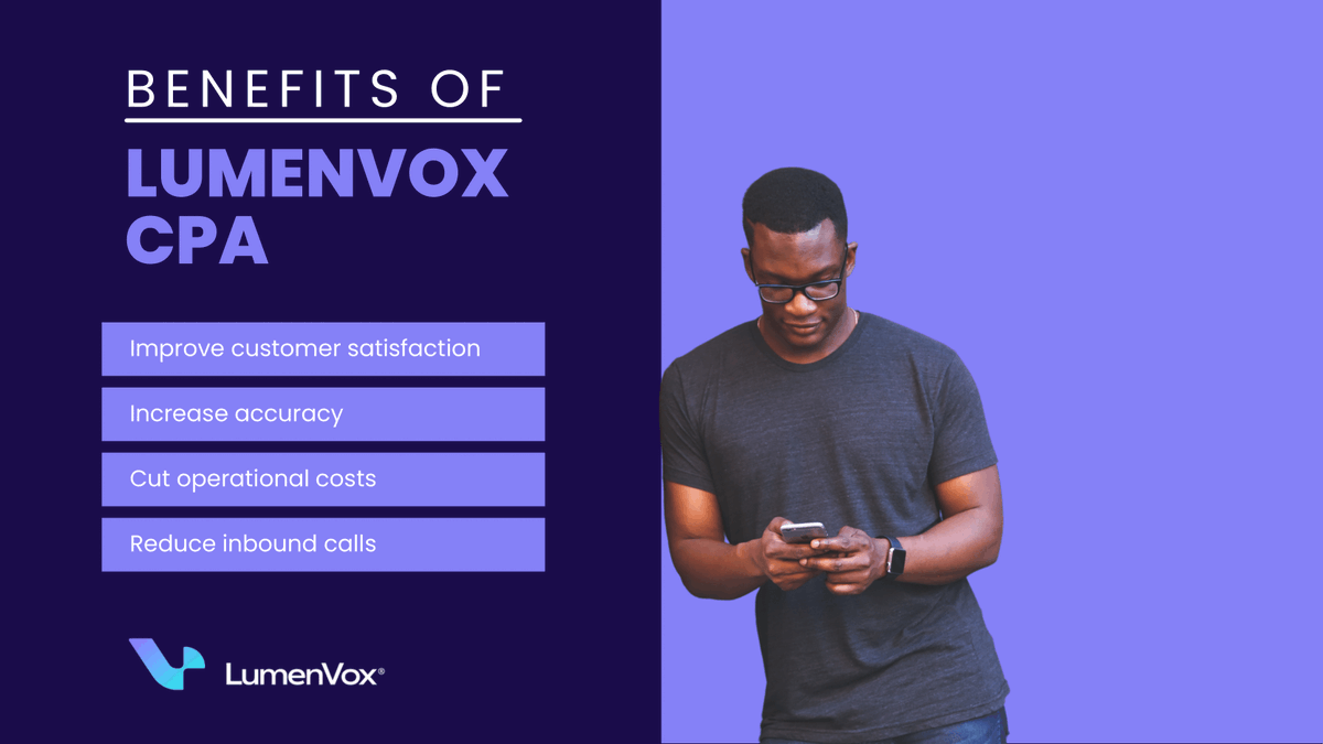 Today’s customers want real-time updates for their services and products.

<a href="/LumenVox/">LumenVox</a> CPA uses speech recognition to successfully deliver complete, personalized messages to your customers.

Learn more: hubs.ly/Q01Kt1w-0

#CallProgressAnalysis #SpeechRecognition #AI #CX