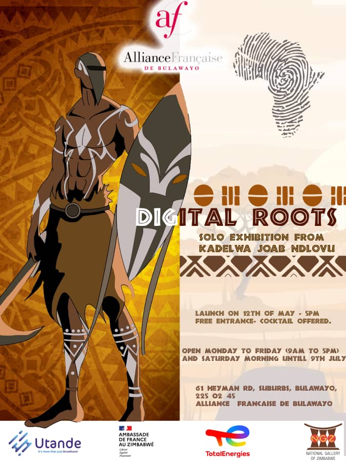 BYOgallery's tweet photo. 1/2 📢𝗘𝗫𝗛𝗜𝗕𝗜𝗧𝗜𝗢𝗡 𝗔𝗟𝗘𝗥𝗧
Opening tomorrow is #DigitalRoots an exhibition by #KadelwaJoabNdlovu. He hails from #Plumtree &amp; took part in the #AnnualProvincialExhibition. The opening will be held at @afbulawayo from 5 PM
#BYOgallery
@CulxureMag https://t.co/fQeOQs7dTE