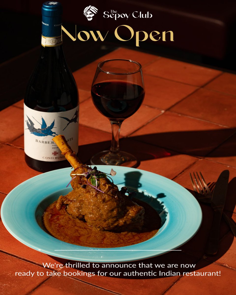 TheSepoyClub's tweet photo. 📢 Exciting News! 🎉🍽 Our Indian culinary journey is about to begin, and we're thrilled to announce that we are NOW ready to take bookings for our authentic Indian restaurant! 🇮🇳✨ https://t.co/rLI1amgmrh