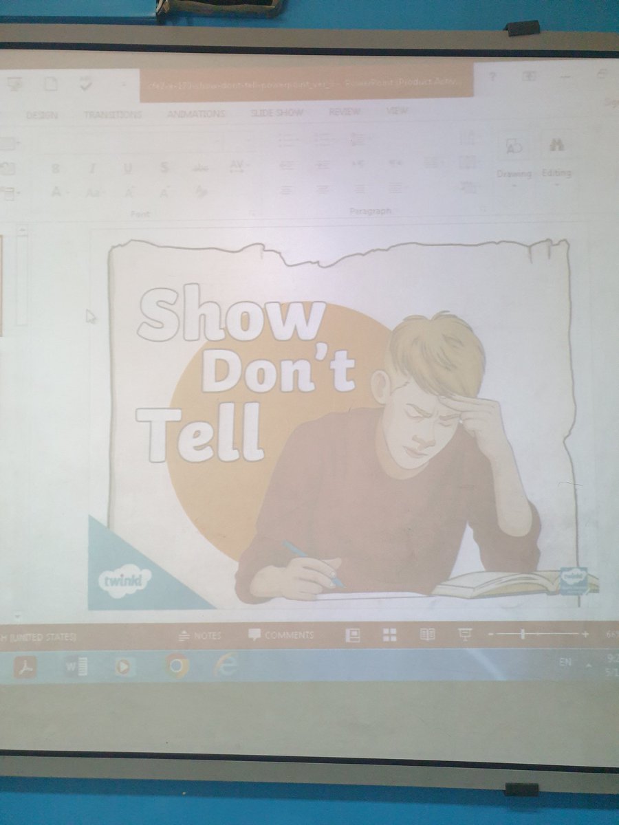 "Show, Don't Tell' Strategy. Rather than telling the readers what's happening,  show them in your writing. This will be more interesting! My learners did a group work activity applying this technique in writing. <a href="/MakAishaSchool/">MakAishaSchool</a> <a href="/mayawehbi8/">Maya Wehbi</a>