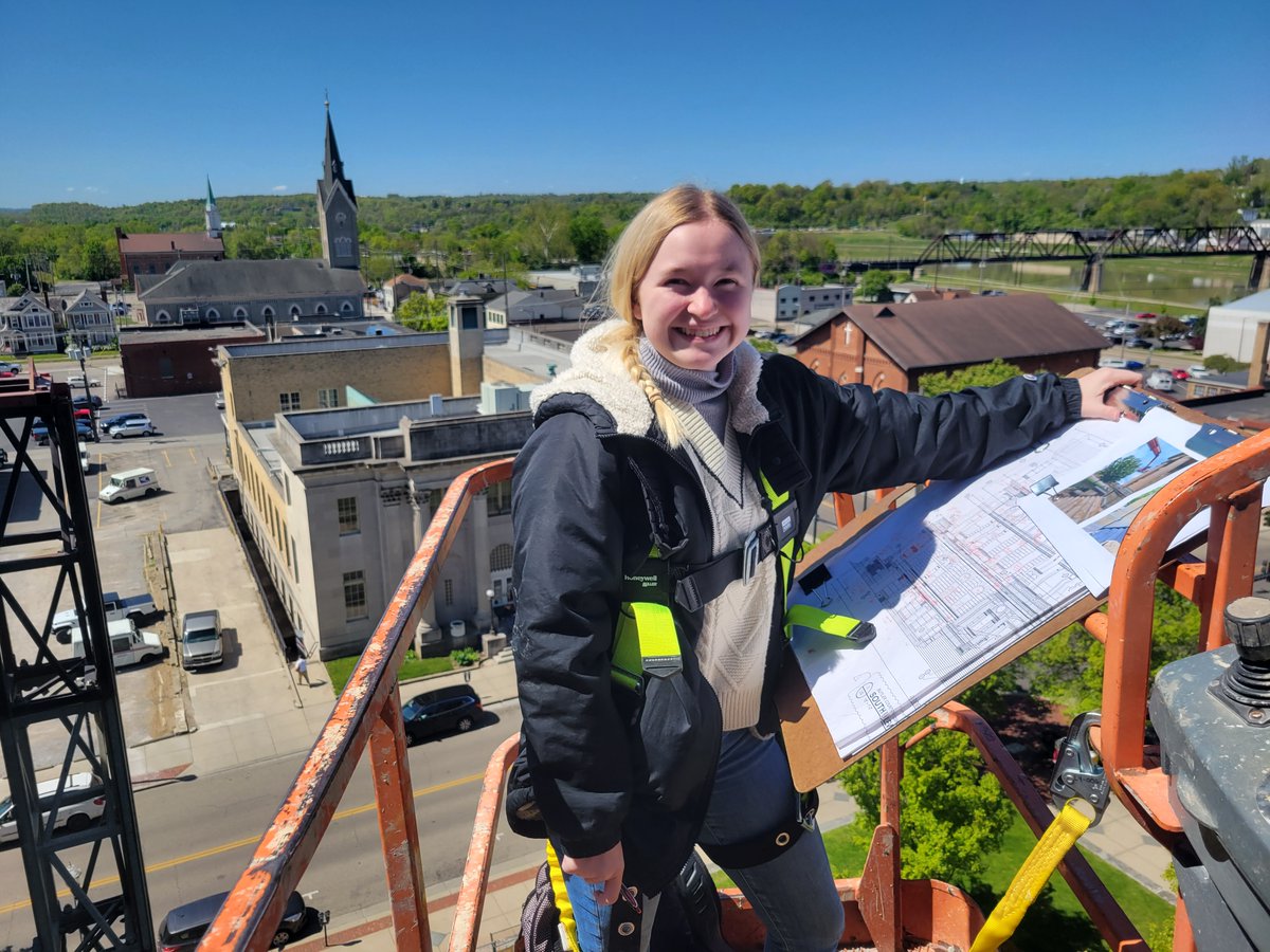 THP_LTD's tweet photo. Welcome back to THP, Emily Phillips! We are thrilled to have Emily, fourth-year student at the University of Cincinnati, back for a third co-op rotation. The team is keeping her busy on site visits. #THPLTD #THP50 #nextliveshere #coop #structuralengineering https://t.co/OVbPfsIS0p