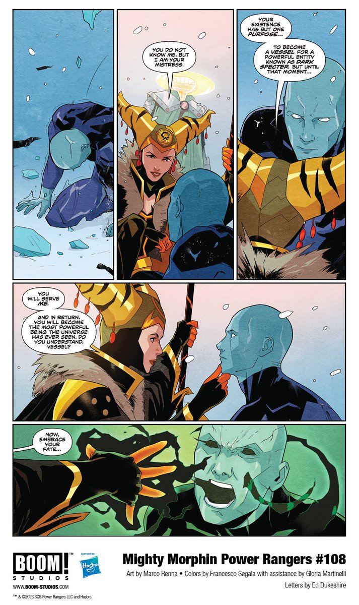 PowerRangersNex's tweet photo. EXCLUSIVE: Check Out The First Few Pages Of #MMPR #108, Coming Out May 17th! ⚡
This is getting good.
#PowerRangers #boomstudios https://t.co/kxdQF41HuZ