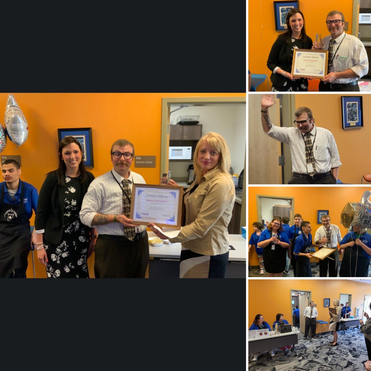 Caitlin Kosec (@caitkosec) on Twitter photo Mr. Andy Schumaker was selected as <a href="/SSTRegion5/">SSTRegion5</a> Franklin B. Walter outstanding Educator. He was surprised today with his award and said "I'm just doing my job." #LoveWhatYouDo #commongroundscoffee <a href="/KimMonachino/">Kim Monachino</a> <a href="/esceasternohio/">Educational Service Center of Eastern Ohio</a> <a href="/tracihostetler/">Dr. Traci Hostetler</a> Mr. Andy Schumaker was selected as <a href="/SSTRegion5/">SSTRegion5</a> Franklin B. Walter outstanding Educator. He was surprised today with his award and said "I'm just doing my job." #LoveWhatYouDo #commongroundscoffee <a href="/KimMonachino/">Kim Monachino</a> <a href="/esceasternohio/">Educational Service Center of Eastern Ohio</a> <a href="/tracihostetler/">Dr. Traci Hostetler</a>