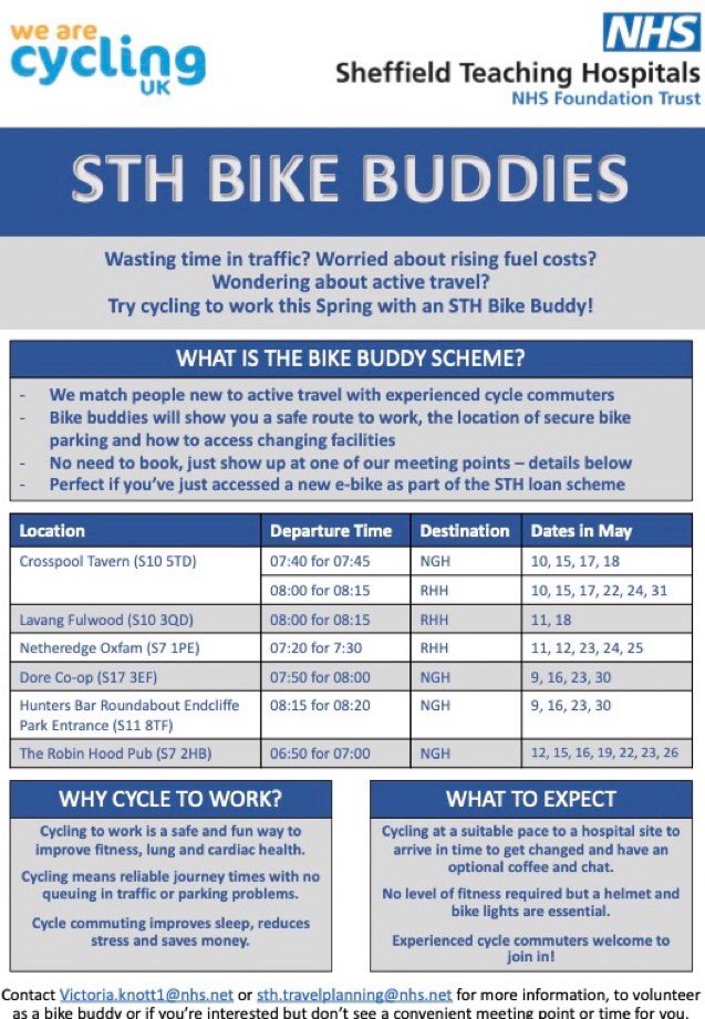 Ed_Clancy's tweet photo. Feel VERY privileged to have been invited to support @STHActiveTravel on tomorrow’s Bike Buddy Ride. 

A top scheme that’s breaking down barriers and building confidence to support our @NHSuk staff to cycle to work (where they’ll save even more lives).

#ActiveTravel hero’s 🏆 https://t.co/jMc8iCOaX7