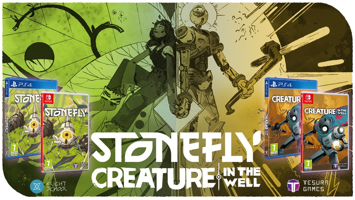 Flight School Studio (@flightschoolhq) on Twitter photo Ready for liftoff! ✈️ We're partnering with <a href="/TesuraGames/">Tesura Games 👾🔜 @Gamescom</a> to release physical Standard and Collector's Editions of both #Stonefly and #CreatureInTheWell for European players in 2023. PS4 PS5 and Nintendo Switch. Pre-order info coming soon! 🤩 #indiegame #switchgames #indiestudio Ready for liftoff! ✈️ We're partnering with <a href="/TesuraGames/">Tesura Games 👾🔜 @Gamescom</a> to release physical Standard and Collector's Editions of both #Stonefly and #CreatureInTheWell for European players in 2023. PS4 PS5 and Nintendo Switch. Pre-order info coming soon! 🤩 #indiegame #switchgames #indiestudio