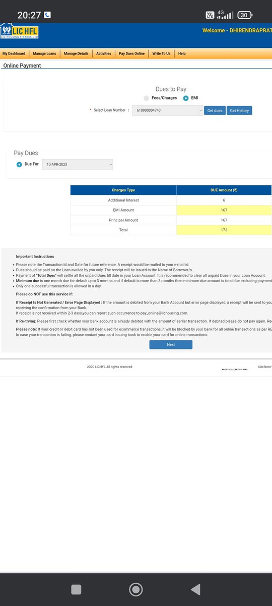 dpasingh's tweet photo. Dear @LIC_HFL, my problem is still unresolved even it is getting complicated. Though, sufficient amount is available in my account, it is showing that  additional interest for April 23 and emi for May 23 is due with additional interest. How pathetic????? https://t.co/JqlyzvjGfy