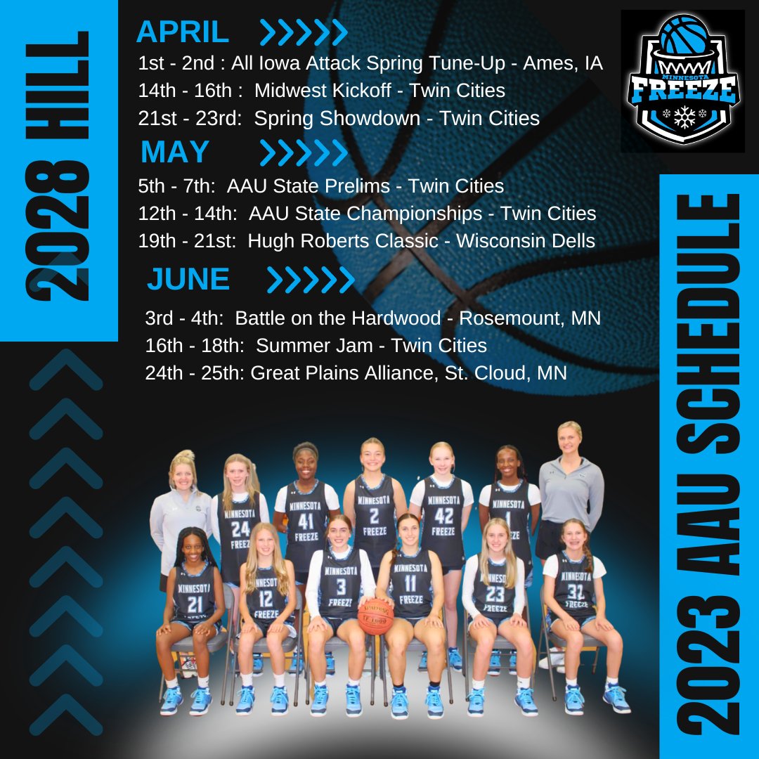 Minnesota Freeze Basketball on Twitter "Here is our 2028 Hill