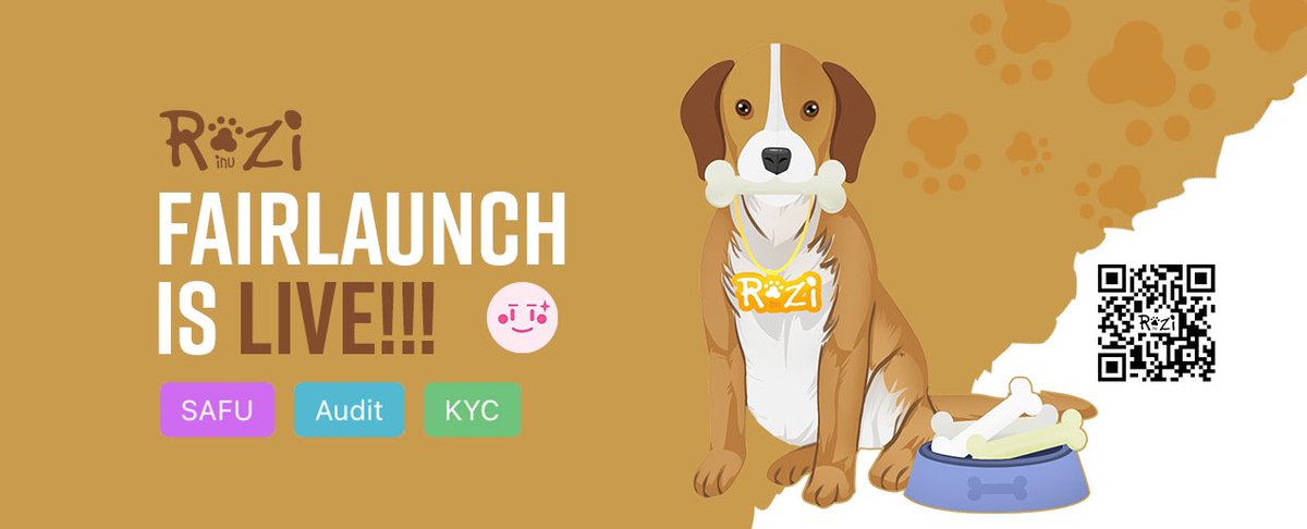 📣Rozi Inu - Achieving the ImPAWssible 😎

Most Awaited fairlaunch is Live now PINKSALE 🚀 pinksale.finance/launchpad/0xD9…

Introducing Rozi Inu, the newest dog meme coin on the market with a custom swap, TOP DOGS tracking dapps, and NFTs. 

       ✅SAFU ✅KYC ✅AUDIT

✅ROZI NFTs