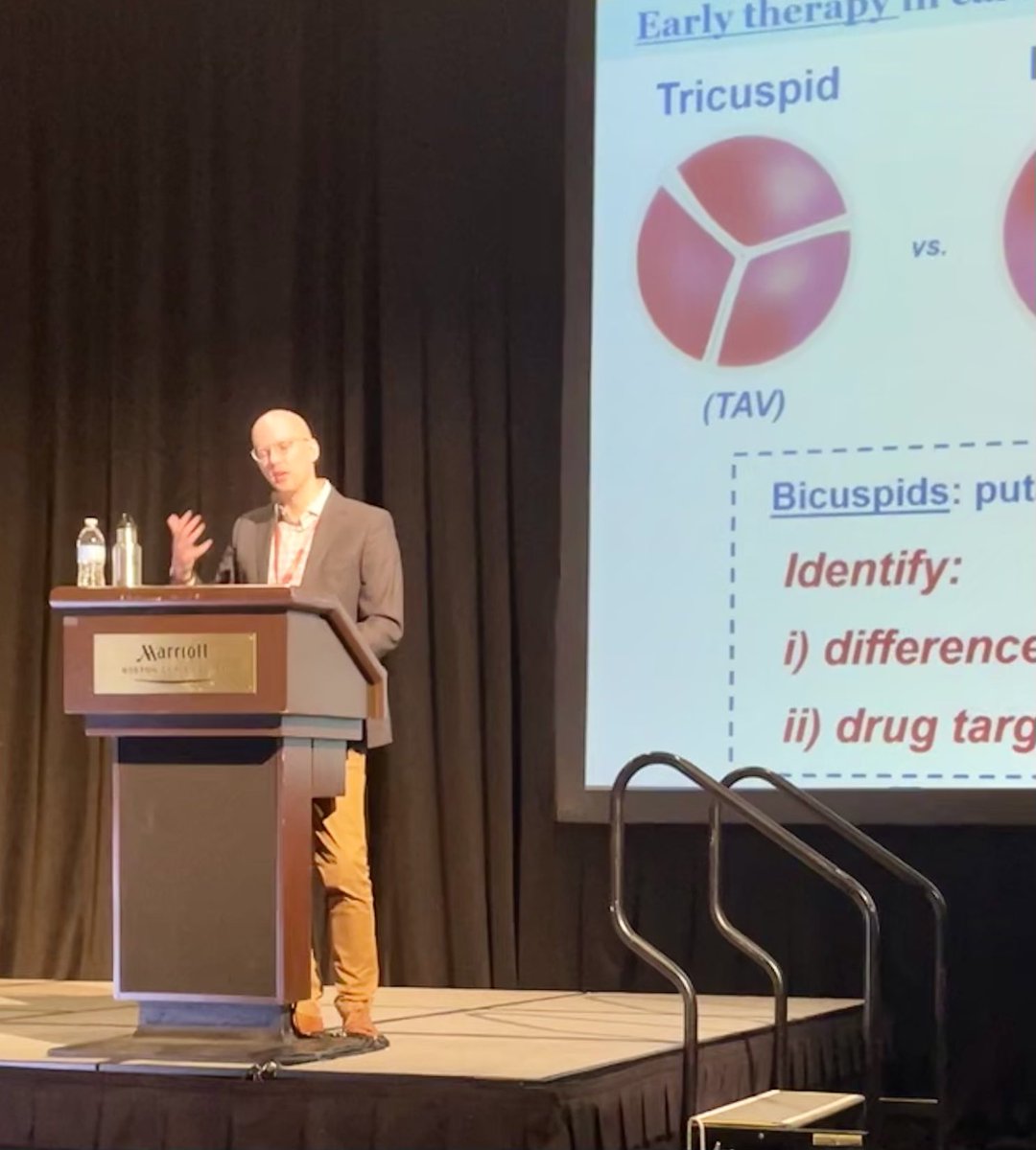 Day 2 at #VascularDiscovery23. @MarkCBlaser killing it sharing his multi-omics analysis in BAV. @CICSnews @AikawaElena