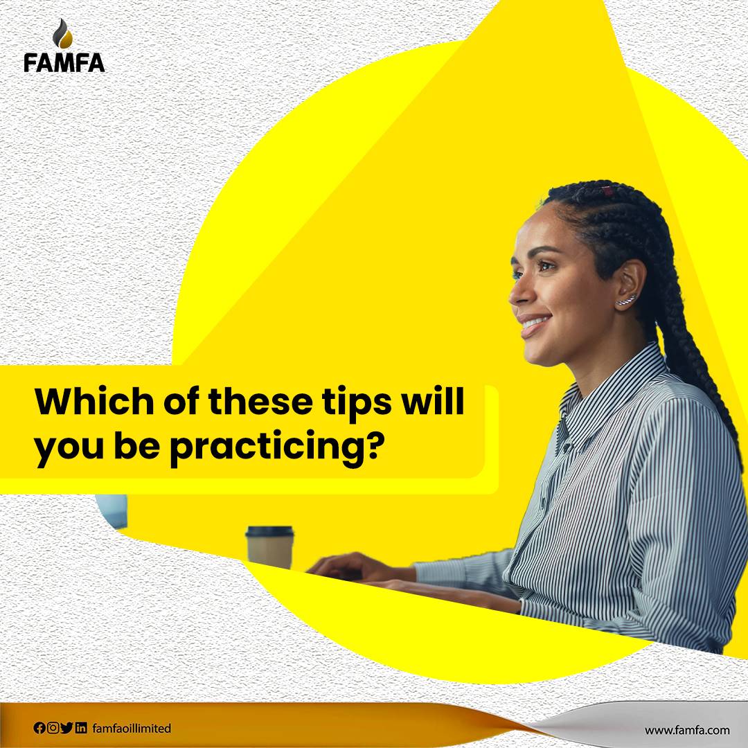 FamfaOilLimited's tweet photo. practicing good ergonomics is crucial to reducing the risk of musculoskeletal disorders (MSDs) in the workplace, especially for those who work on computers.
These are 4 simple tips to practice good ergonomics while working on office monitors or laptops at home.
#FamfaOil https://t.co/QIr1fxxGUP