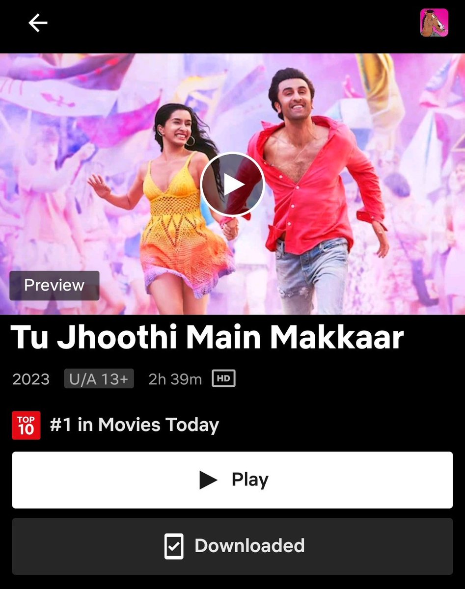 #TuJhoothiMaiMakkaar on Netflix. Refreshing, entertaining. All songs are banger.