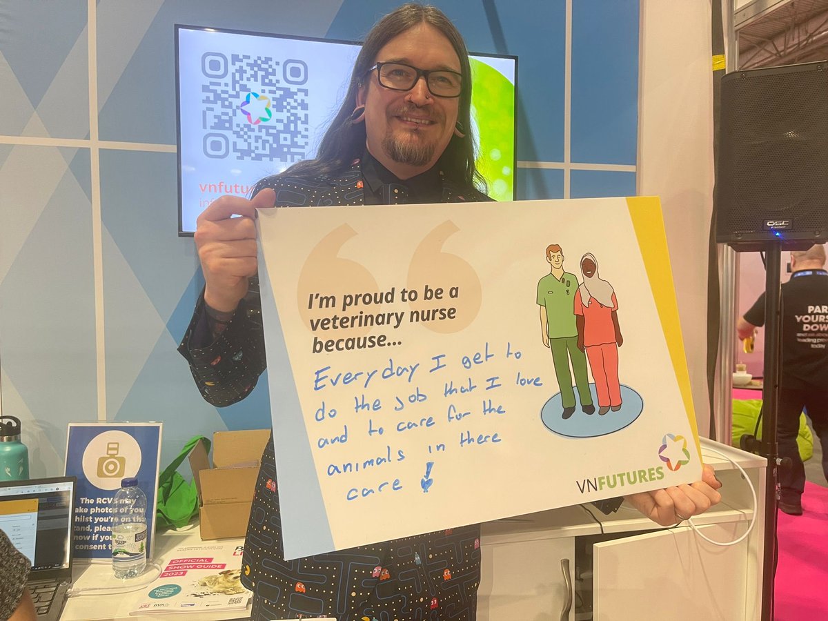 RCVSpresident's tweet photo. So great to see our #RVN colleagues join us on the @theRCVS stand at #BVALive, @bvnauk celebrating #vetnurseawarenessmonth #VNFutures https://t.co/D1XjFx5yDn