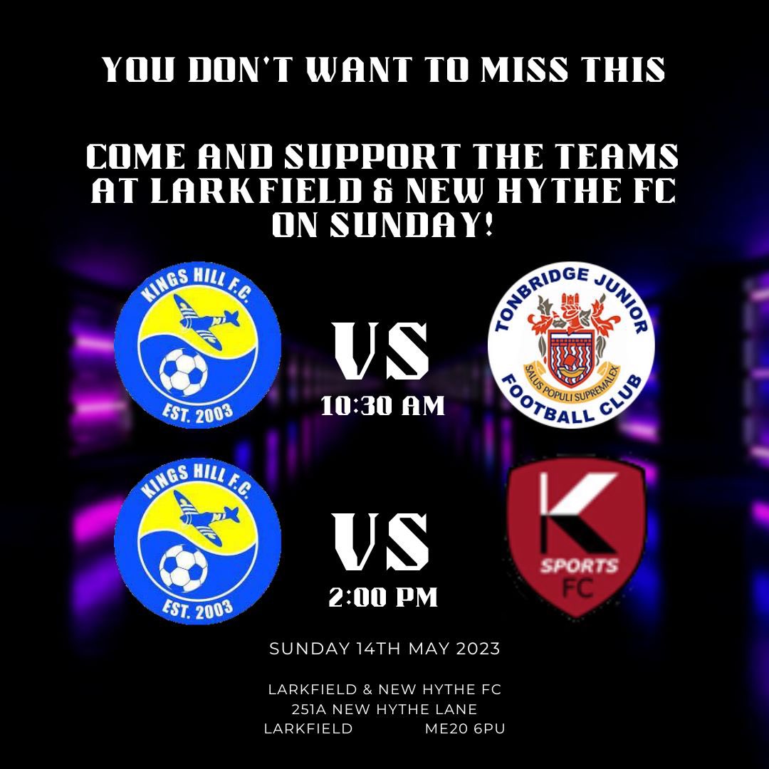 KingsHillFC1's tweet image. It’s the Maidstone Minor League finals on Sunday featuring both our U16 and U18 Colts. Please come along to cheer the lads on if you’re free. 💛⚽️💙